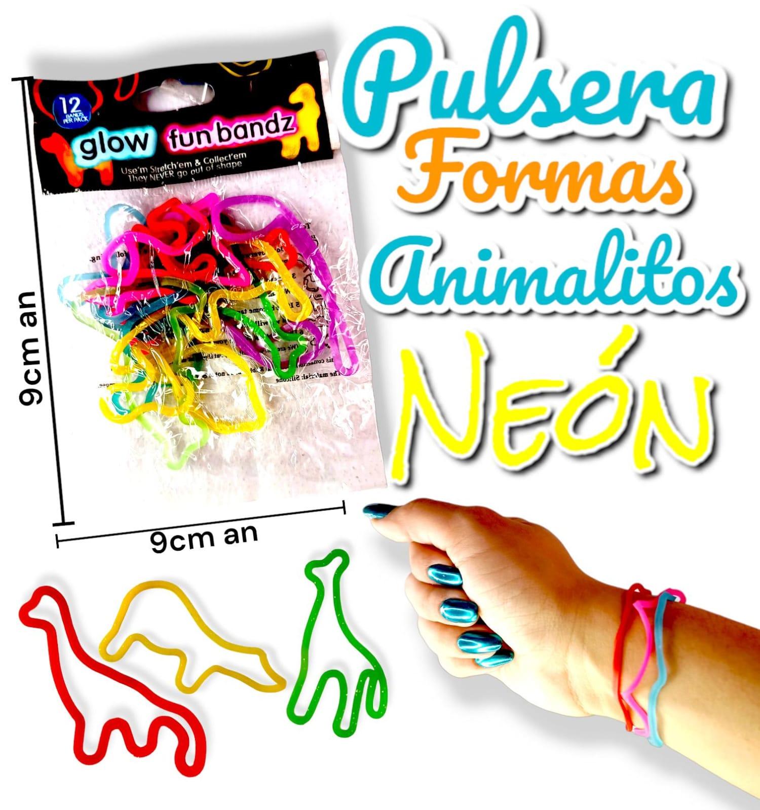 Pulsera Formas Animalitos NEON